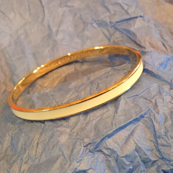 kate spade Jewelry - White/gold kate spade bangle bracelet